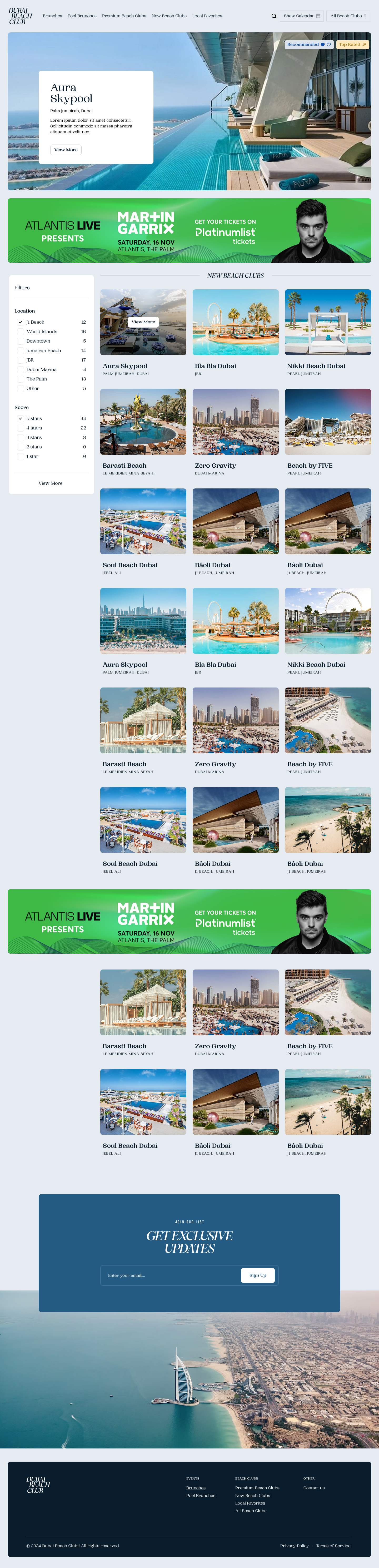 DubaiBeachClub Calendar